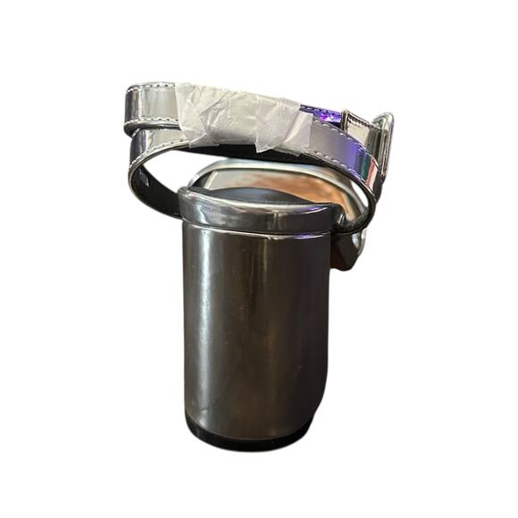 PrettyLittleThing Silver Metallic Thick Strap Block Heel Shoe Glam New Size 6 - Picture 5 of 7